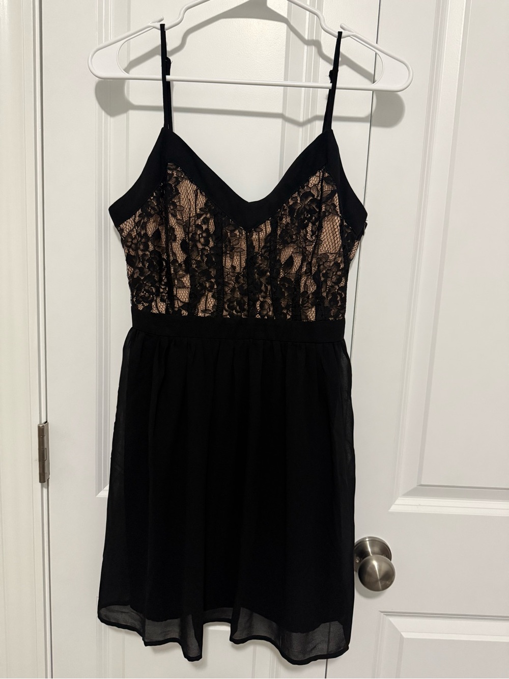 Forever 21 Black Lace Bodice Spaghetti Strap Dress